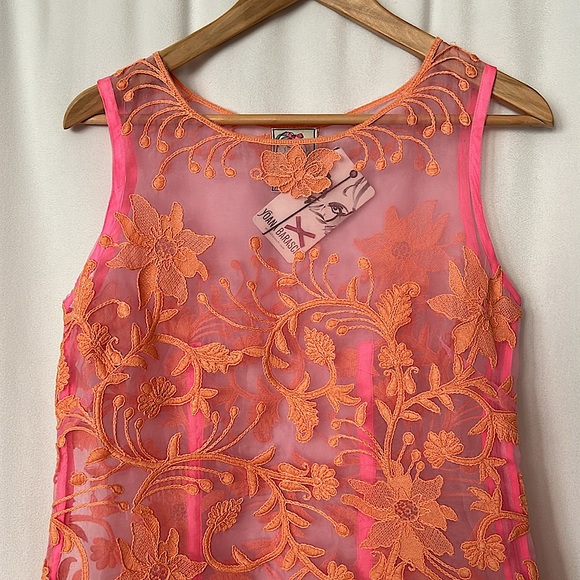 Yoana Baraschi NWT Sexy Magic Vine Ombré Pink/Orange Sheath Dress **Size 6**🔥🔥 - Picture 3 of 4